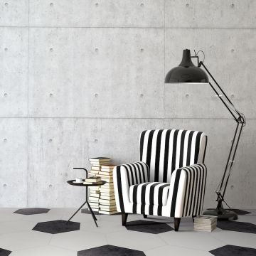 Hexagon Black 24 x 20 Matte HXDCO1P BEE HIVE MEDLEY deep black ceramic porcelain hexagon tile on bathroom shower wall, 24x20