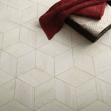 Spa Arabesque soft beige premium tile on bathroom shower wall, 6x47