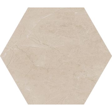 Elegant Beige Hexagon cream beige premium hexagon tile on bathroom shower wall, 12x12