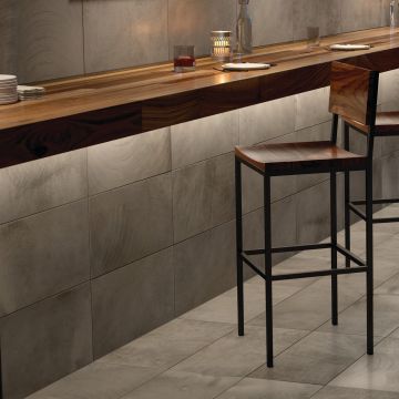Charcoal Grey Rectangle elegant grey premium tile on bathroom shower wall, 300x600