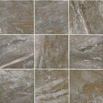 Danya - DY04 - Basin - Square - 18X18 - Matte beautiful medium gray porcelain tile tile on bathroom shower wall, 457x457