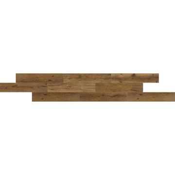 Waterwood - WD17 - Classic Oak - Plank - 8X40 - Matte caramel brown porcelain tile tile on bathroom shower wall, 200x750