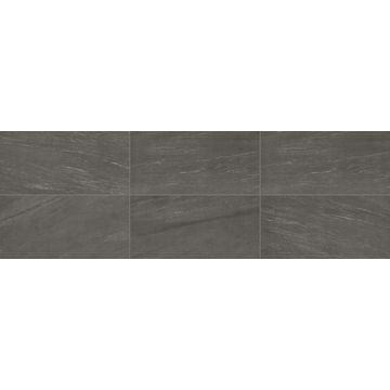 Montesano - MN74 - Charcoal - Rectangle - 15X30 - Matte porcelain tile tile, beautiful dark gray, 375x750