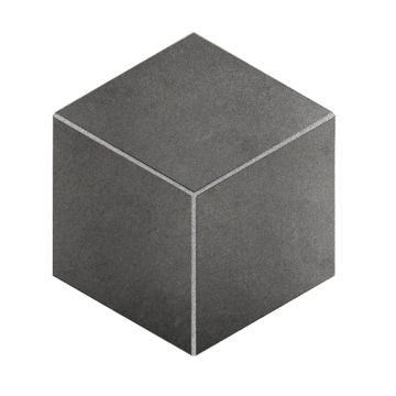 Titanium 3D Cube slate grey premium tile on bathroom shower wall, 12x12