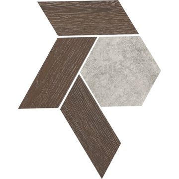 Historic Limestone - HS16 - Lineage Blend Hexagon - Hex - 12X10 - Matte porcelain tile hexagon tile, caramel brown, 300x250