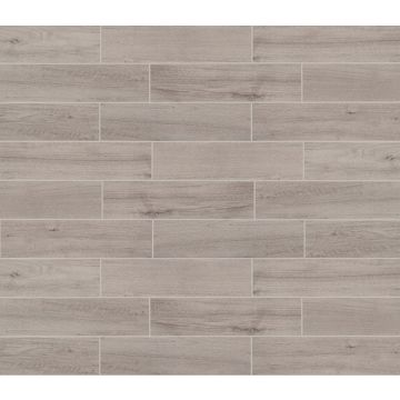 Edgewood 517 Steel Plank EW02 Gray contemporary gray porcelain tile tile on bathroom shower wall, 6x24