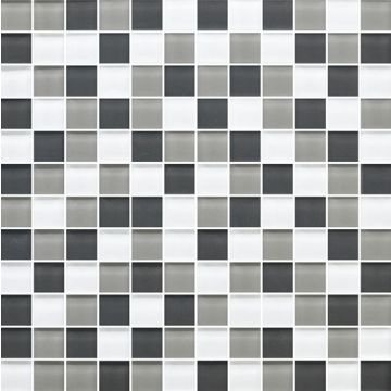 Color Appeal - C134 - Silver Spring Blend Straight - Joint - 1X1 - Glass mosaic tile, beautiful silver, 1x1