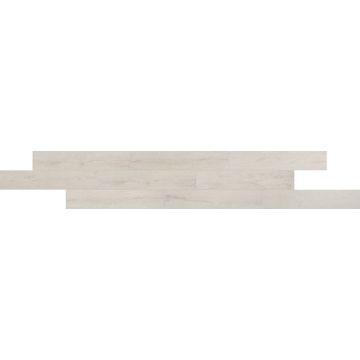 Waterwood - WD15 - White Oak - Plank - 8X40 - Matte crisp white porcelain tile tile on bathroom shower wall, 200x750