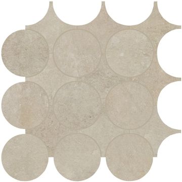 Beige Mixed neutral beige premium tile on bathroom shower wall, 2x6