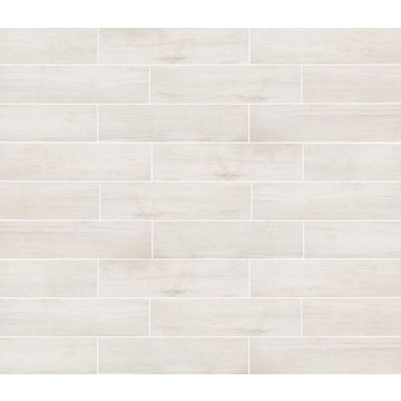 Edgewood 516 Stone Plank EW01 White clean white porcelain tile tile on bathroom shower wall, 6x24