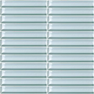 Whisper Green Straight Joint emerald green premium tile on bathroom shower wall, 1x6