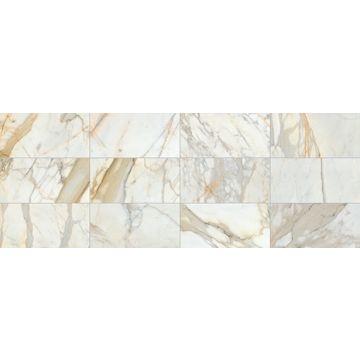 Marble - M475 - Calacatta Gold - Rectangle - 12X24 - Honed natural stone tile, beautiful white & gold, 300x600