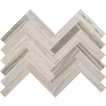 Haven Point 348 Open Horizon Chevron M110 White & Brown natural stone tile, beautiful white & brown, 1x6