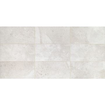 Rochester - RC01 - White - Rectangle - 12X24 - Matte bright white porcelain tile tile on bathroom shower wall, 300x600
