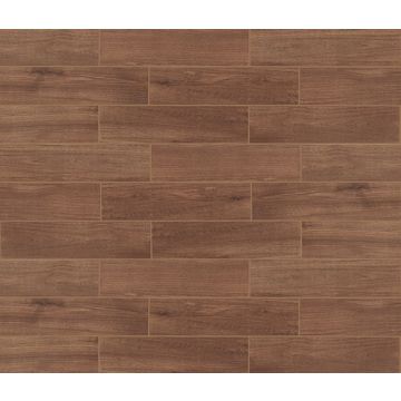 Edgewood 523 Boulder Plank EW03 Brown warm brown porcelain tile tile on bathroom shower wall, 6x24