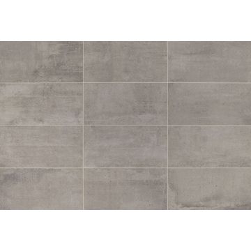 Union - UN03 - Industrial Gray - Rectangle - 24X48 - Matte neutral gray porcelain tile tile on bathroom shower wall, 24x47