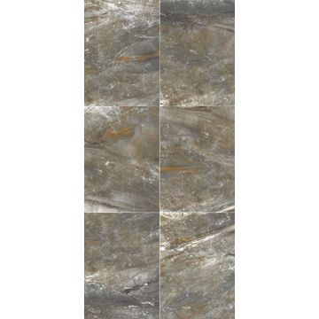 Danya - DY04 - Basin - Rectangle - 12X24 - Matte beautiful medium gray porcelain tile tile on bathroom shower wall, 300x600