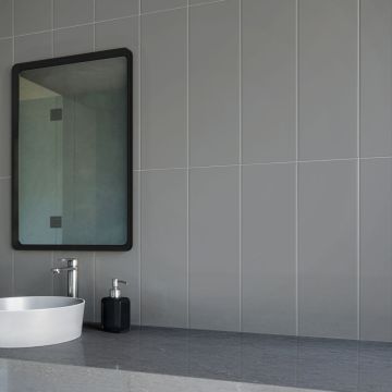 Glazed Ceramic Matte Suede Gray, Rectangle, 4X16, Matte