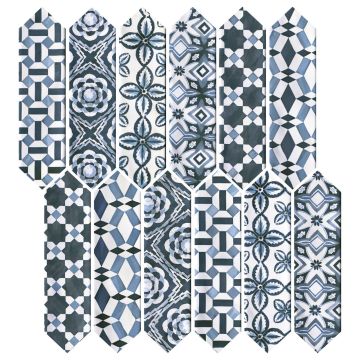 Cameo Blue Mix Picket Undulated