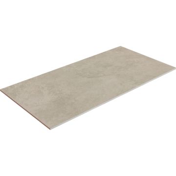 This beige stone-look tile offers natural variation and a matte finish for versatile interior applications.