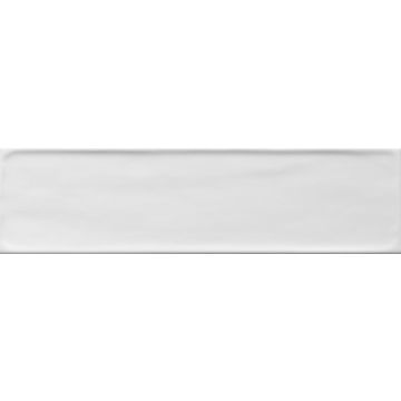 ceramic wall tile -156-Fano-White-100 x 400 mm ( 4" X 16" ) crisp white premium tile on bathroom shower wall, 4x16