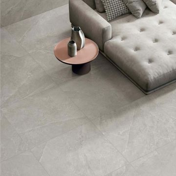 MOTELY beautiful light gray premium tile on bathroom shower wall, 300x600