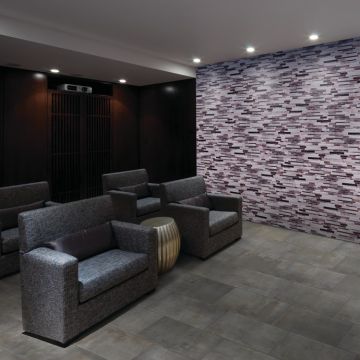 Modern Dark Grey Metallic Iron Rectangle – Versatile Home Flooring Solution.