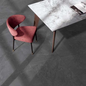MOTELY beautiful dark gray premium tile on bathroom shower wall, 300x600
