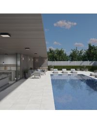 White Xterior Paver pure white premium tile on bathroom shower wall, 24x24