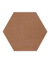 Moroccan Concrete 474 Terra Cotta Hexagon MC56 Brown walnut brown porcelain tile hexagon tile on bathroom shower wall, 12x12