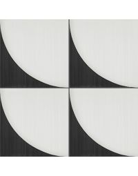 Scenario 425 Nero Crescent Square Crescent SR28 Black & White porcelain tile tile, beautiful black & white, 8x8