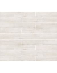 Edgewood 516 Stone Plank EW01 White clean white porcelain tile tile on bathroom shower wall, 6x24