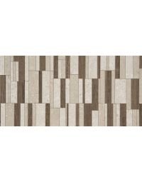 White Mix Rectangle Block bright white premium tile on bathroom shower wall, 300x600