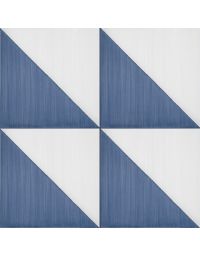 Scenario 430 Blu Triangle Square Triangle SR23 White & Blue porcelain tile tile, beautiful white & blue, 8x8