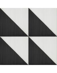 Scenario 420 Nero Triangle Square Triangle SR26 Black & White porcelain tile tile, beautiful black & white, 8x8
