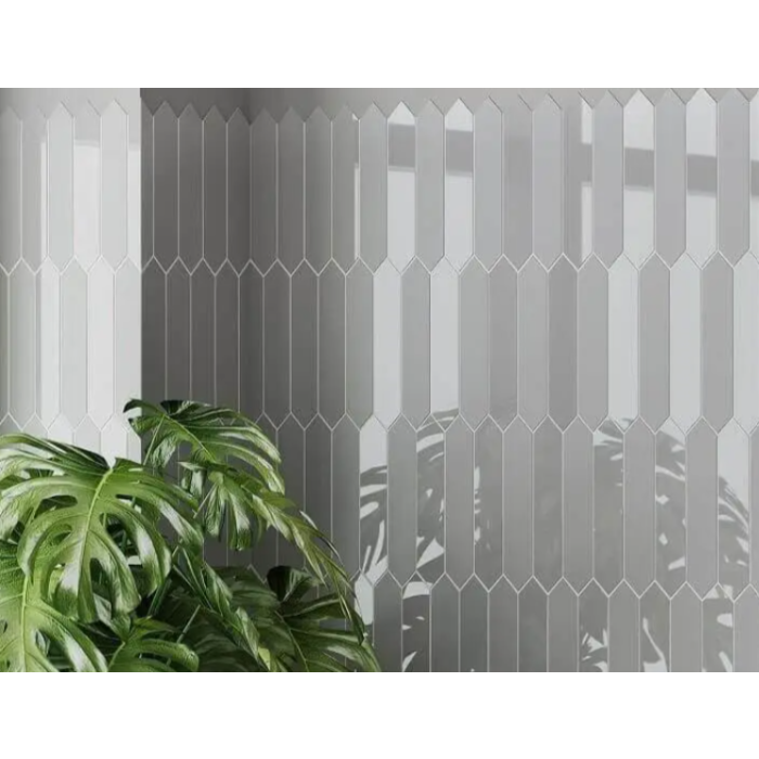 Gris Arrow Pearl 2x10 Matte Tile
