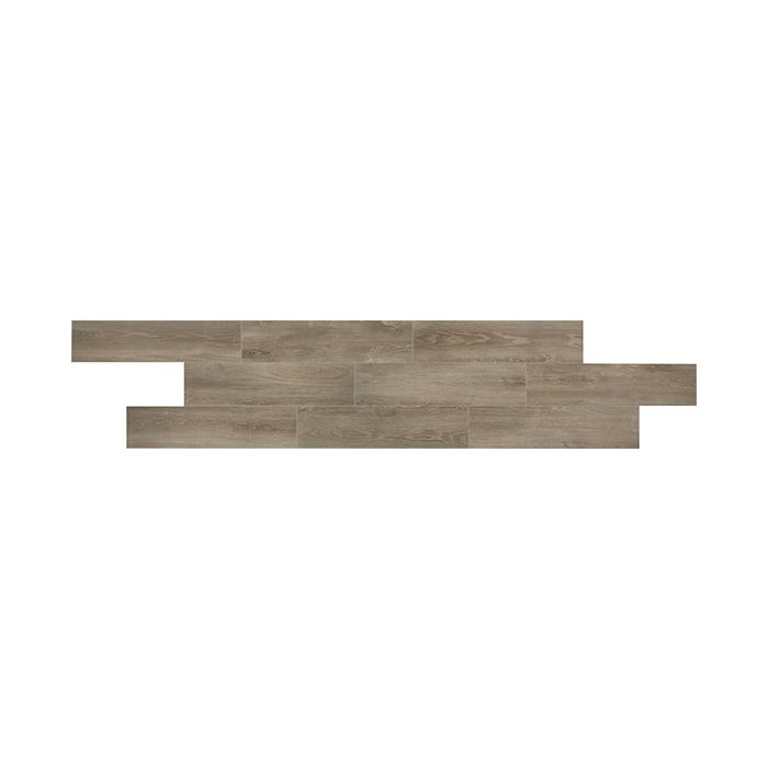 Natural Ash Plank Porcelain Tile: A close-up view showcasing the elegant wood grain pattern and warm, earthy tones of the natural ash finish.