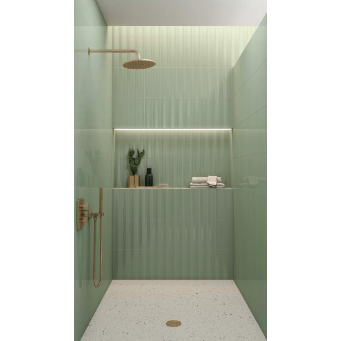 Sage Green 3x12" matte ceramic subway tile for bathrooms