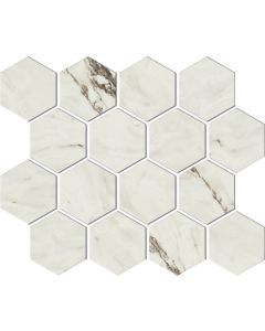 white mosaic Foyer - FY02 - Summit Hexagon 3 inches matte