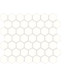 Glossy white ceramic hexagon mosaic tile