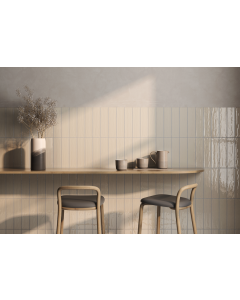 Lillewhite crisp white premium tile on bathroom shower wall, 3x12