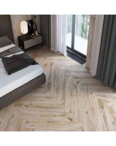Field_Kailas natural beige engineered porcelain tile on bathroom shower wall, 24x47