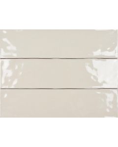 ceramic wall tile -318-Asta-Biscuit-76 x 300 mm ( 3" X 12" ) beautiful cream premium tile on bathroom shower wall, 3x12