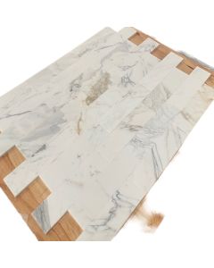 White Calacatta Oro Marble Subway Tile beautiful white & gray classic marble subway tile on bathroom shower wall, 3x12