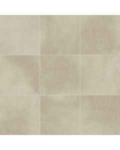 Reverb Ash Rectangle warm beige premium tile on bathroom shower wall, 6x24