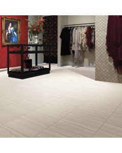 Bianco Rectangle clean white premium tile on bathroom shower wall, 300x600