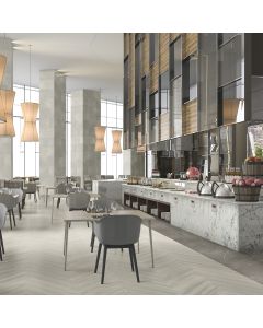 Cliff Stone Rectangle slate grey premium tile on bathroom shower wall, 300x600