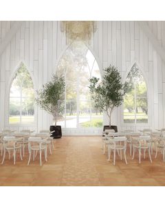 Terracotta Herringbone warm brown premium herringbone tile on bathroom shower wall, 2x6