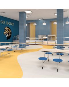 Pebble Fabric Square sandy beige premium tile on bathroom shower wall, 24x24