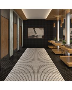 Butter Pecan Plank snow white premium tile on bathroom shower wall, 12x12